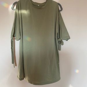 Sage Green Shirt with Ties